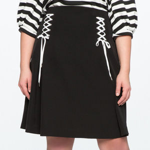 Eloquii Lace-up Circle Skirt